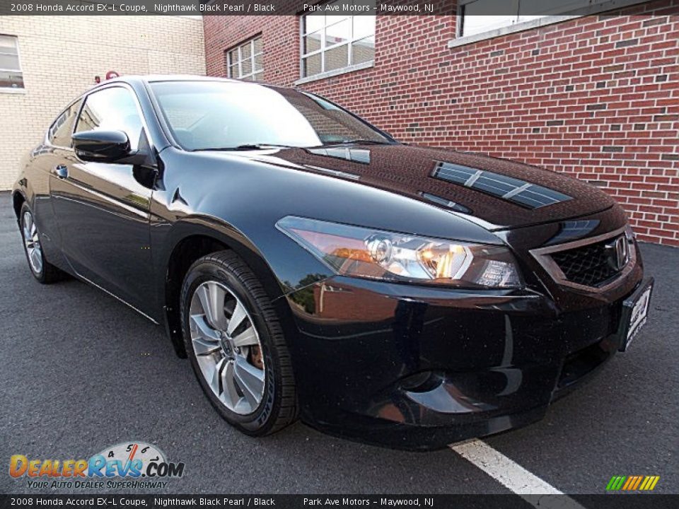 2008 Honda Accord EX-L Coupe Nighthawk Black Pearl / Black Photo #7