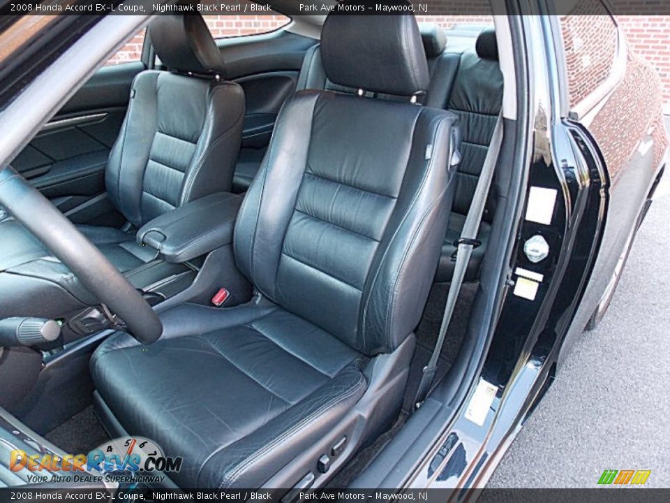 2008 Honda Accord EX-L Coupe Nighthawk Black Pearl / Black Photo #11