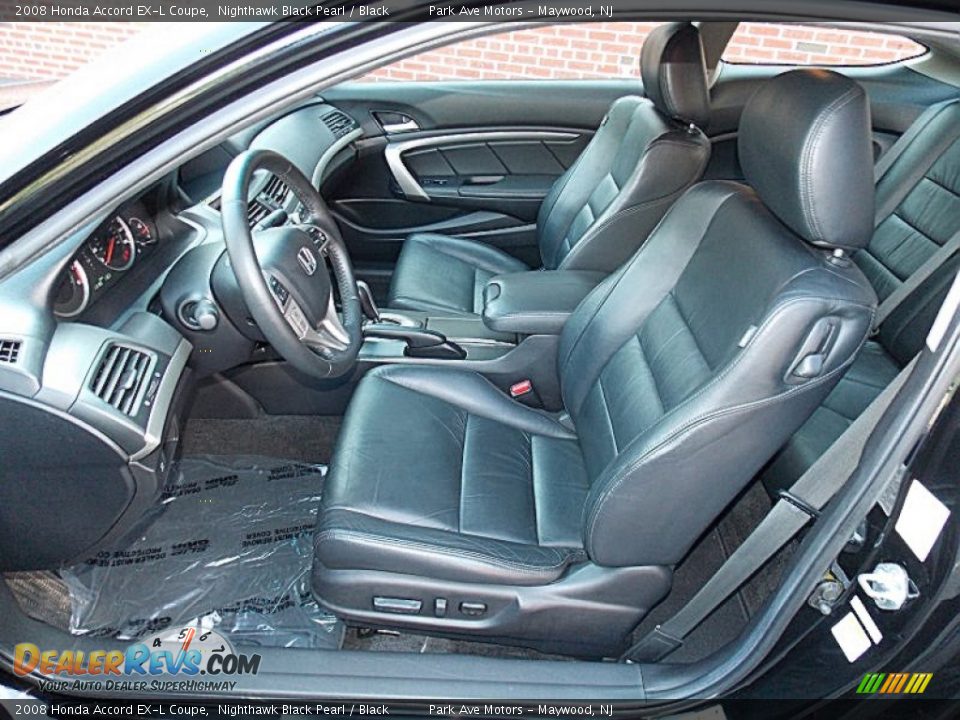 2008 Honda Accord EX-L Coupe Nighthawk Black Pearl / Black Photo #12