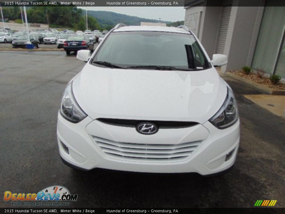 2015 Hyundai Tucson SE AWD Winter White / Beige Photo #3