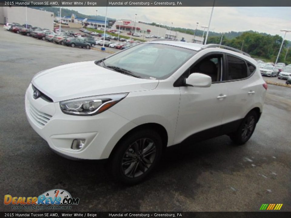 2015 Hyundai Tucson SE AWD Winter White / Beige Photo #4