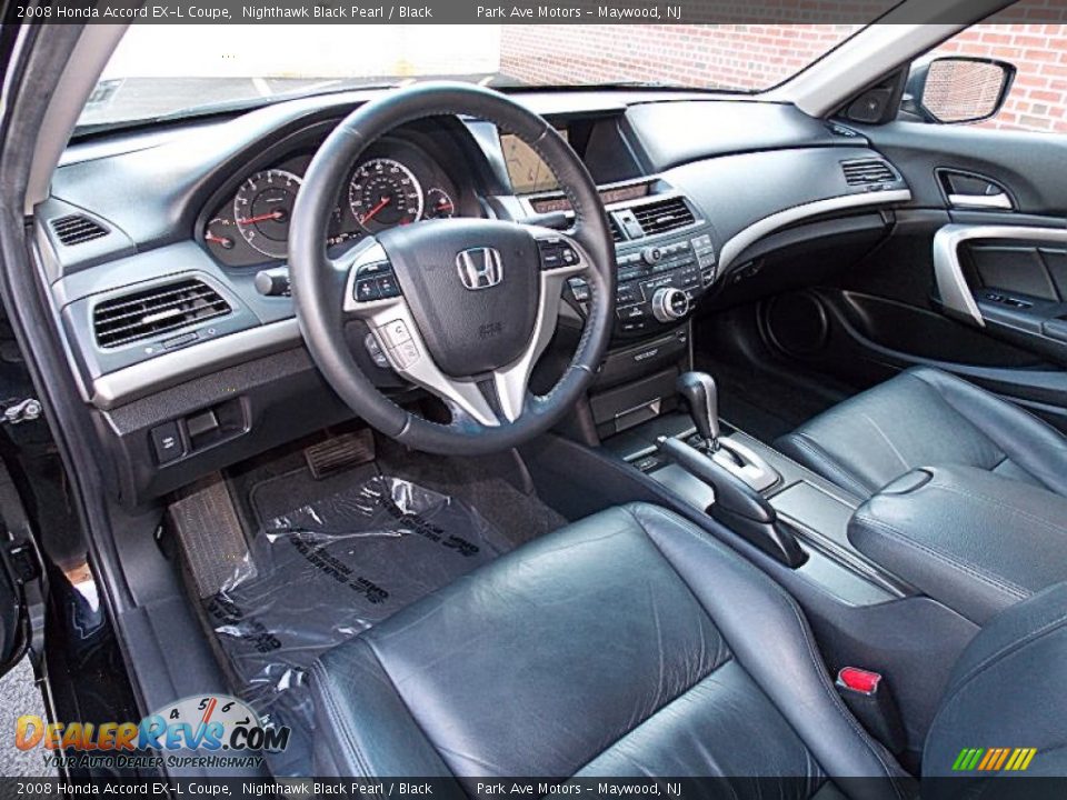 2008 Honda Accord EX-L Coupe Nighthawk Black Pearl / Black Photo #14