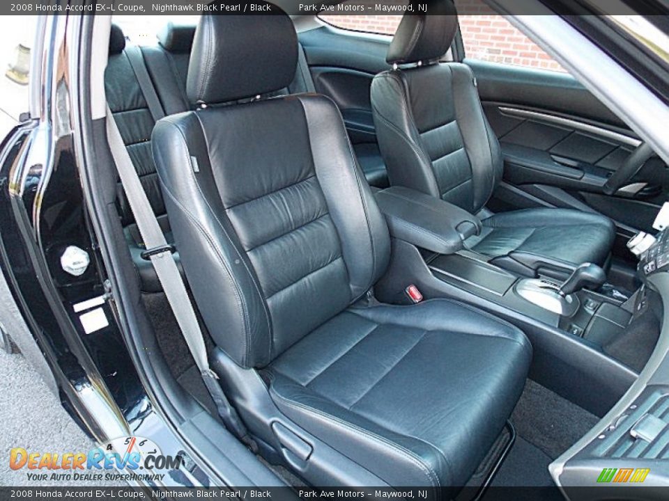 2008 Honda Accord EX-L Coupe Nighthawk Black Pearl / Black Photo #16