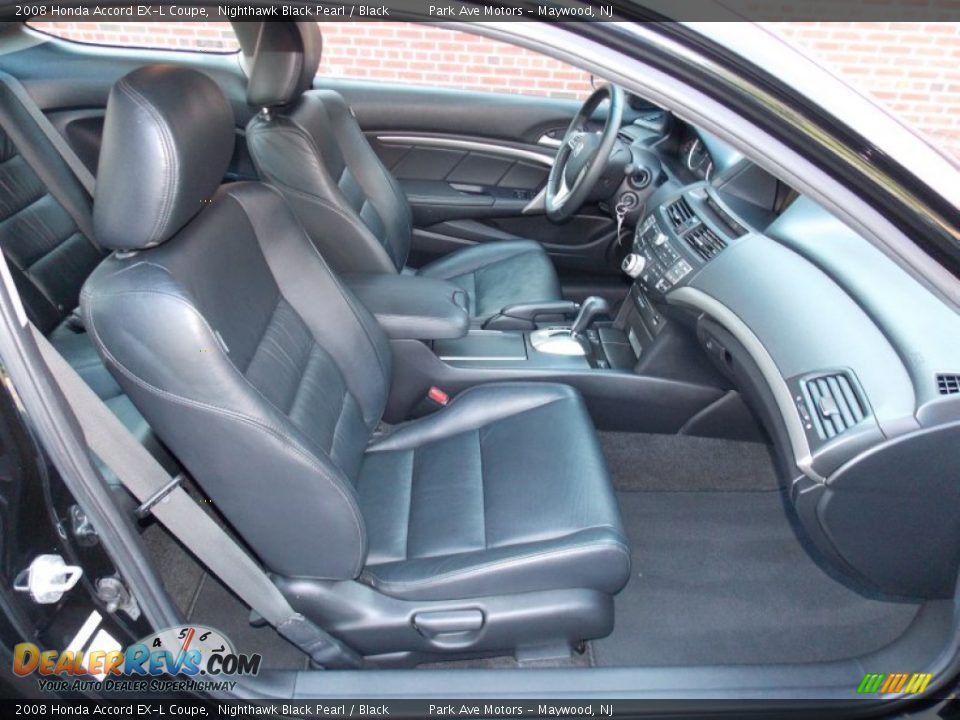 2008 Honda Accord EX-L Coupe Nighthawk Black Pearl / Black Photo #17