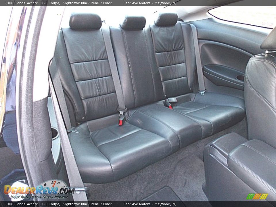 2008 Honda Accord EX-L Coupe Nighthawk Black Pearl / Black Photo #18