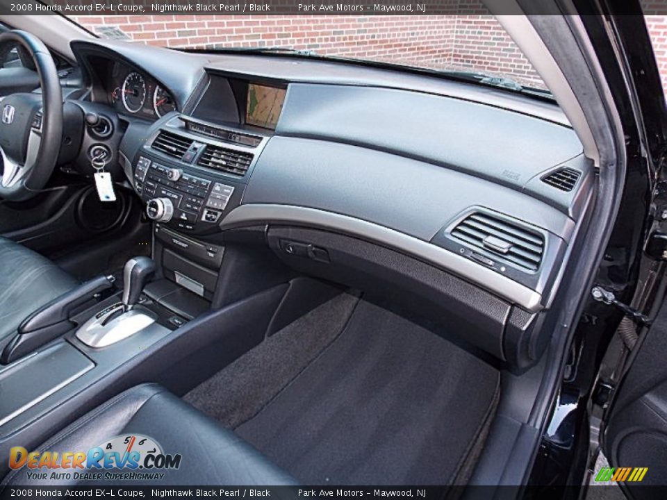2008 Honda Accord EX-L Coupe Nighthawk Black Pearl / Black Photo #19