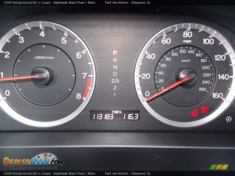 2008 Honda Accord EX-L Coupe Nighthawk Black Pearl / Black Photo #20