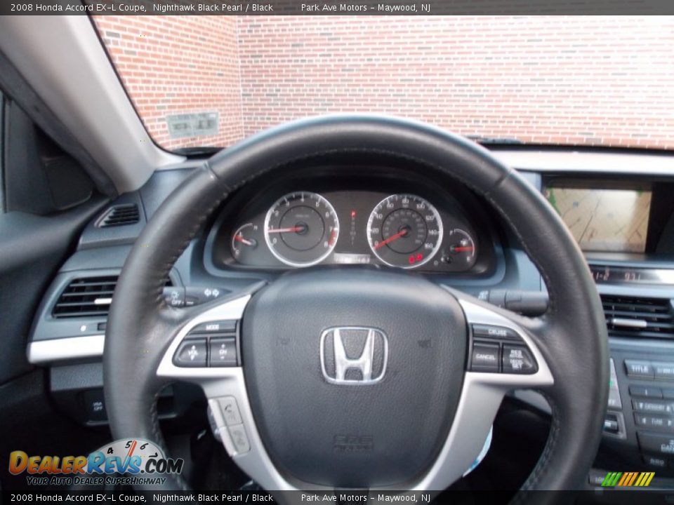 2008 Honda Accord EX-L Coupe Nighthawk Black Pearl / Black Photo #21