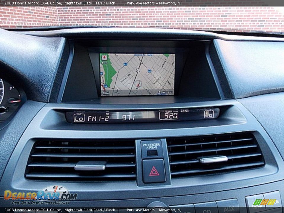2008 Honda Accord EX-L Coupe Nighthawk Black Pearl / Black Photo #22