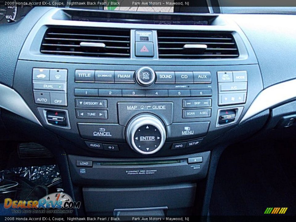 2008 Honda Accord EX-L Coupe Nighthawk Black Pearl / Black Photo #23