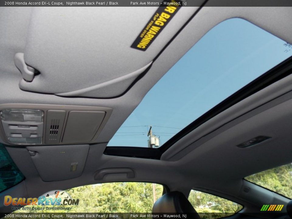 2008 Honda Accord EX-L Coupe Nighthawk Black Pearl / Black Photo #25