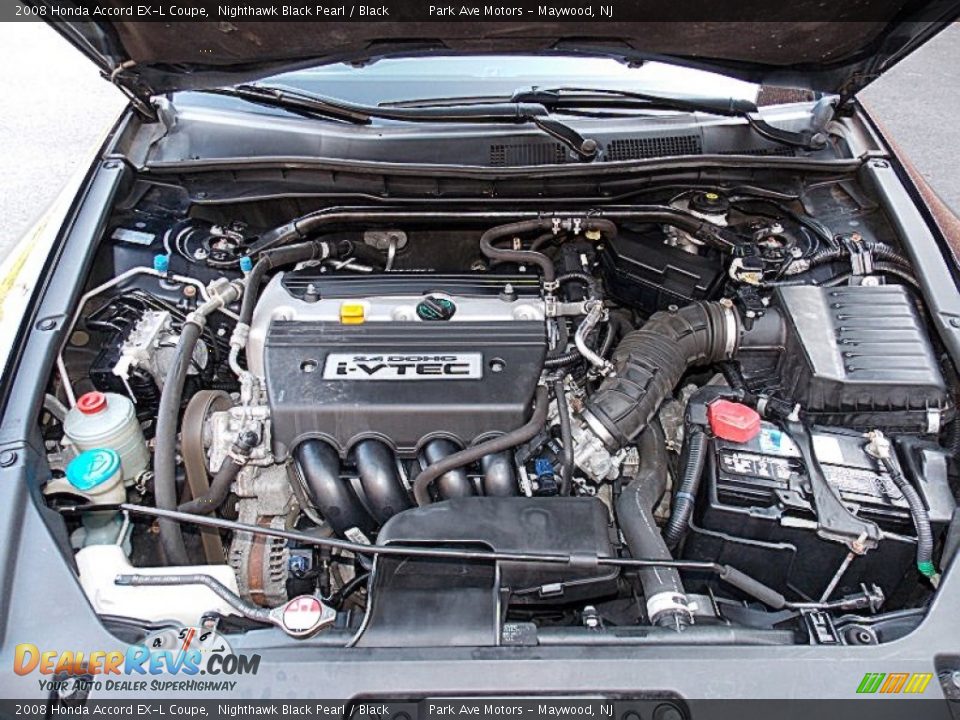 2008 Honda Accord EX-L Coupe Nighthawk Black Pearl / Black Photo #28
