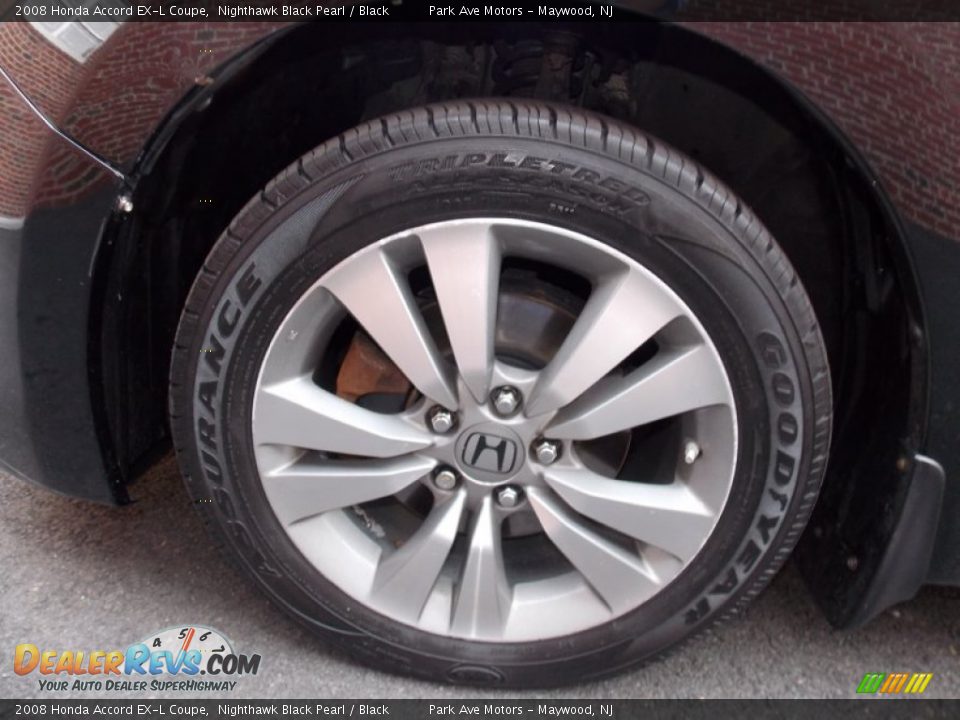 2008 Honda Accord EX-L Coupe Nighthawk Black Pearl / Black Photo #29