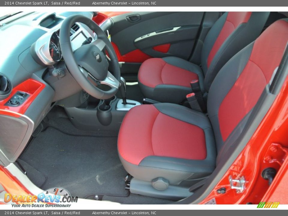 Red/Red Interior - 2014 Chevrolet Spark LT Photo #8