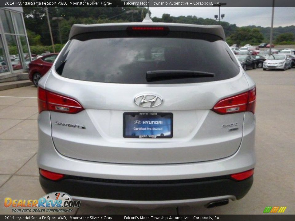 2014 Hyundai Santa Fe Sport AWD Moonstone Silver / Gray Photo #3