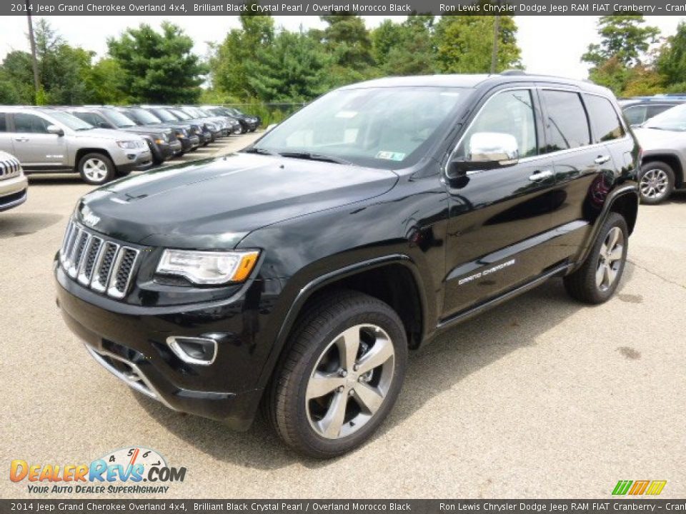2014 Jeep Grand Cherokee Overland 4x4 Brilliant Black Crystal Pearl / Overland Morocco Black Photo #2