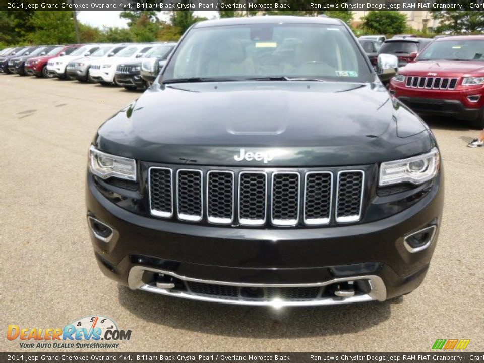 2014 Jeep Grand Cherokee Overland 4x4 Brilliant Black Crystal Pearl / Overland Morocco Black Photo #3