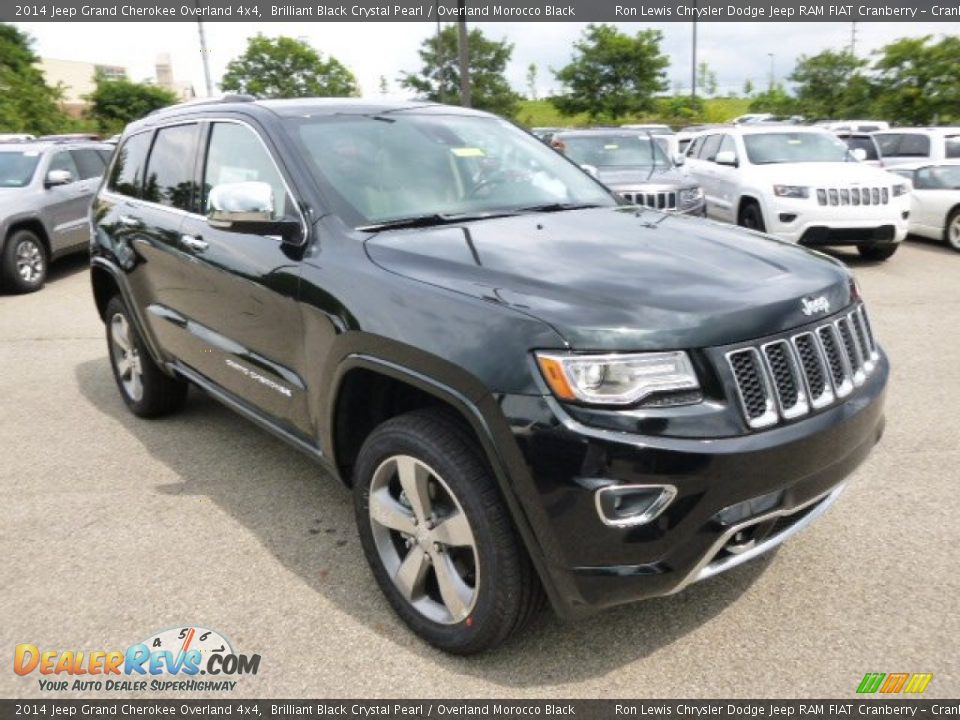 2014 Jeep Grand Cherokee Overland 4x4 Brilliant Black Crystal Pearl / Overland Morocco Black Photo #4