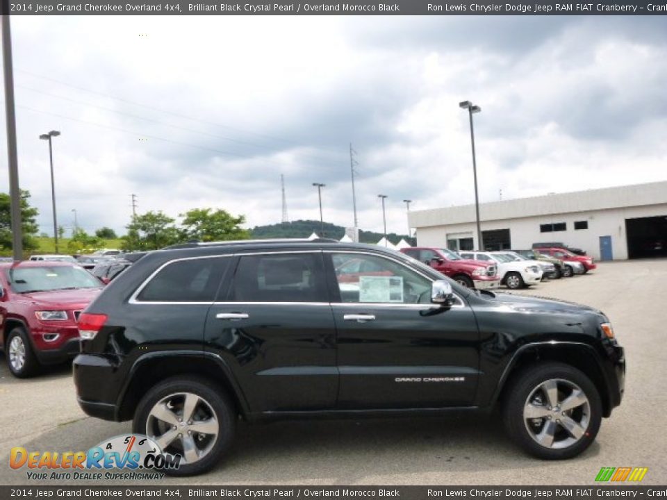 2014 Jeep Grand Cherokee Overland 4x4 Brilliant Black Crystal Pearl / Overland Morocco Black Photo #5