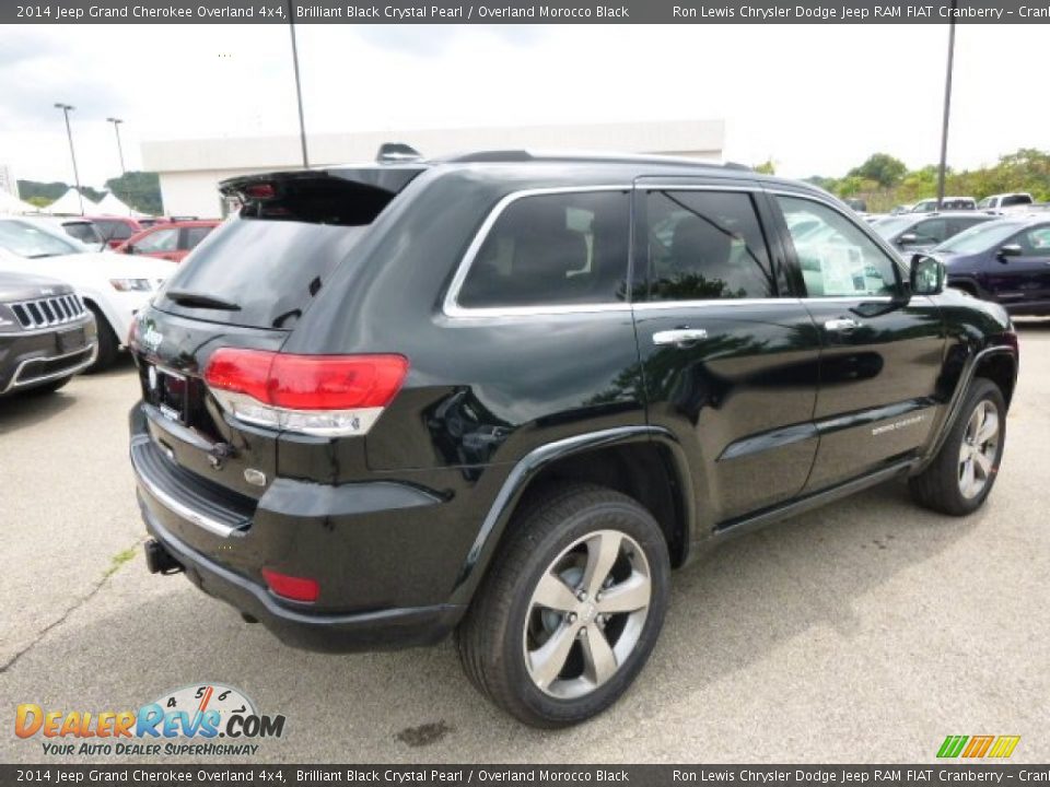 2014 Jeep Grand Cherokee Overland 4x4 Brilliant Black Crystal Pearl / Overland Morocco Black Photo #6