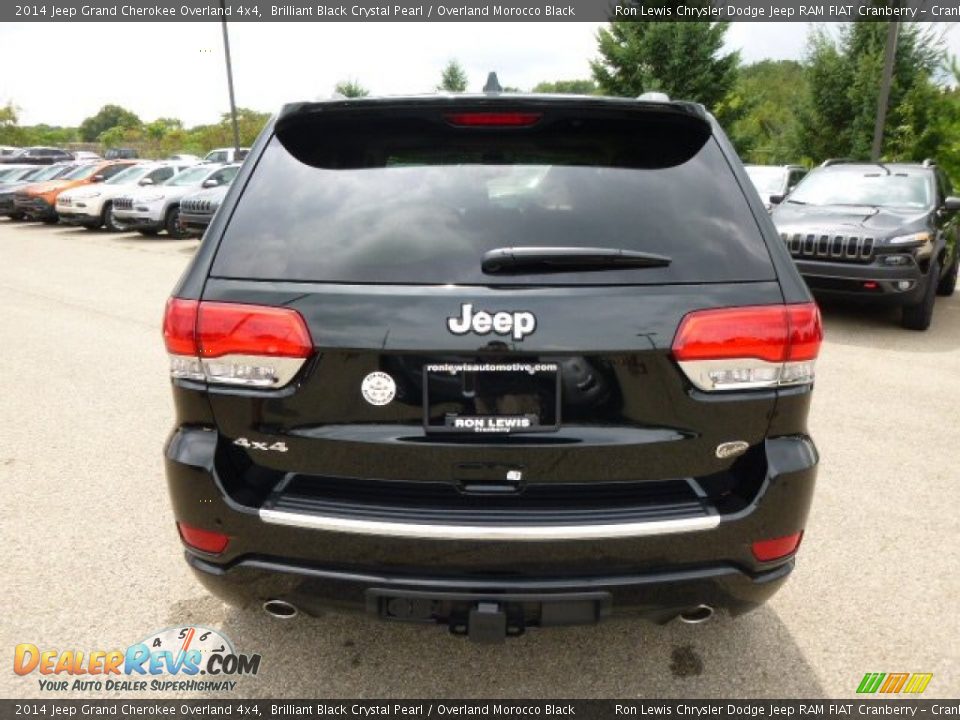2014 Jeep Grand Cherokee Overland 4x4 Brilliant Black Crystal Pearl / Overland Morocco Black Photo #7
