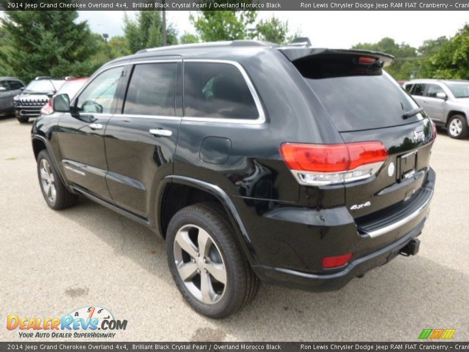 2014 Jeep Grand Cherokee Overland 4x4 Brilliant Black Crystal Pearl / Overland Morocco Black Photo #8