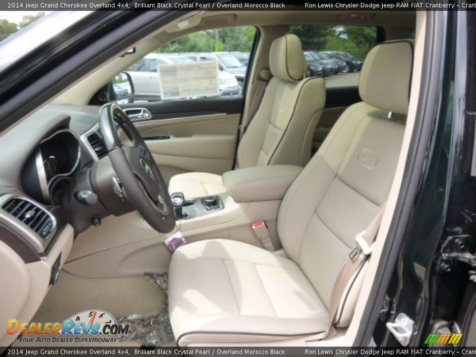 2014 Jeep Grand Cherokee Overland 4x4 Brilliant Black Crystal Pearl / Overland Morocco Black Photo #10
