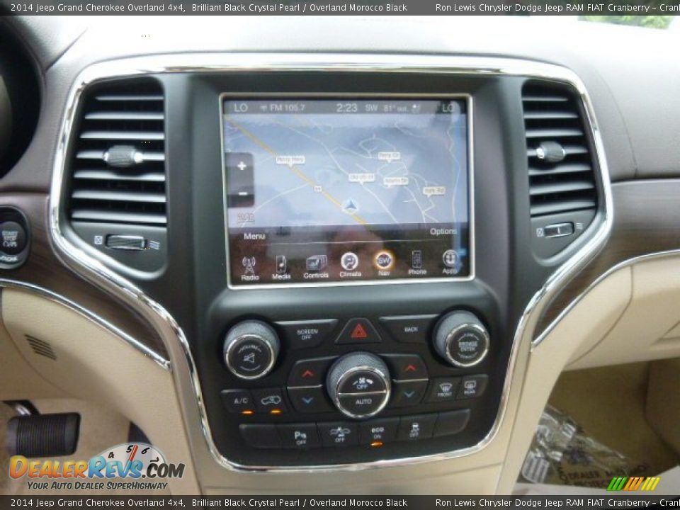 2014 Jeep Grand Cherokee Overland 4x4 Brilliant Black Crystal Pearl / Overland Morocco Black Photo #14