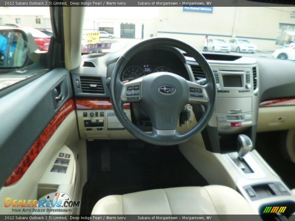 2012 Subaru Outback 2.5i Limited Deep Indigo Pearl / Warm Ivory Photo #14