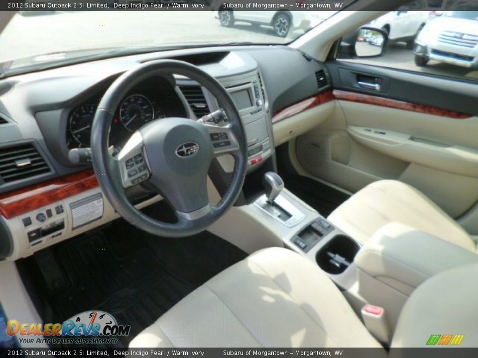 2012 Subaru Outback 2.5i Limited Deep Indigo Pearl / Warm Ivory Photo #15