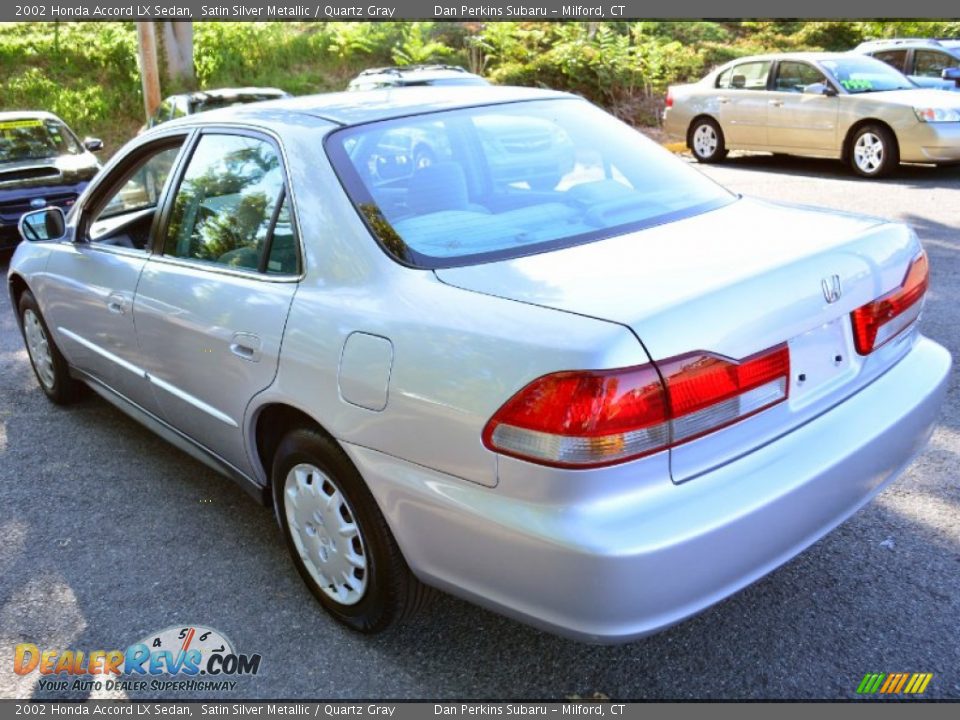 2002 Honda Accord LX Sedan Satin Silver Metallic / Quartz Gray Photo #10