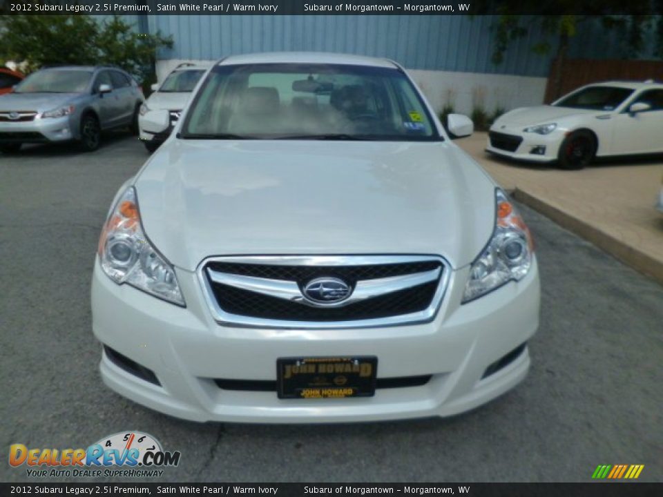 2012 Subaru Legacy 2.5i Premium Satin White Pearl / Warm Ivory Photo #2