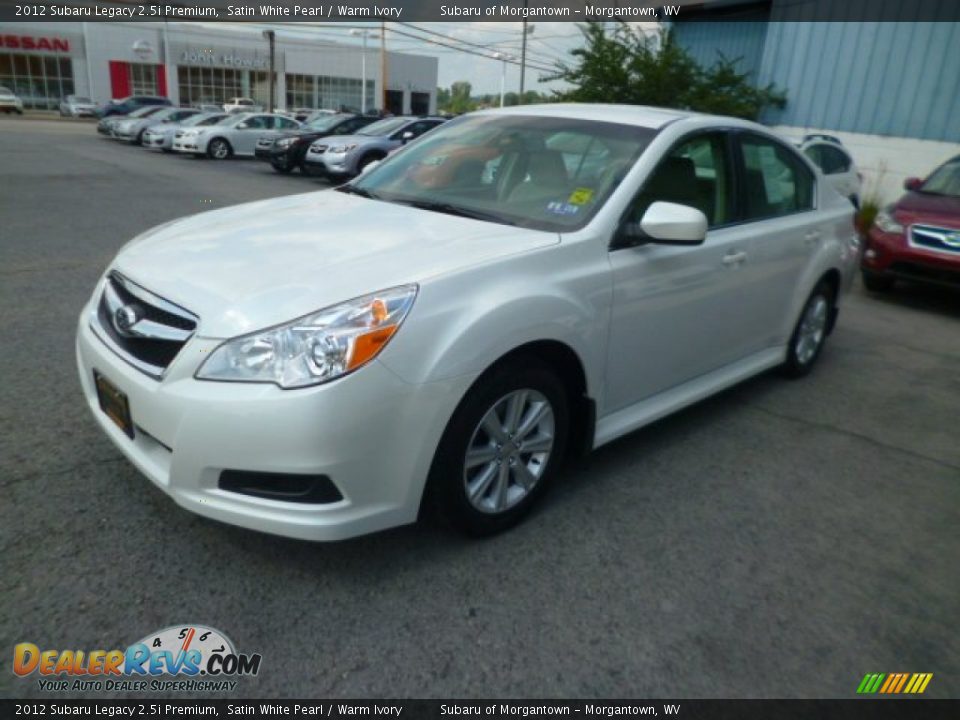2012 Subaru Legacy 2.5i Premium Satin White Pearl / Warm Ivory Photo #3
