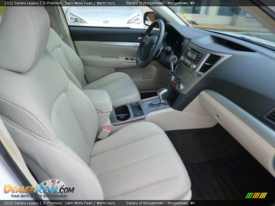 2012 Subaru Legacy 2.5i Premium Satin White Pearl / Warm Ivory Photo #4