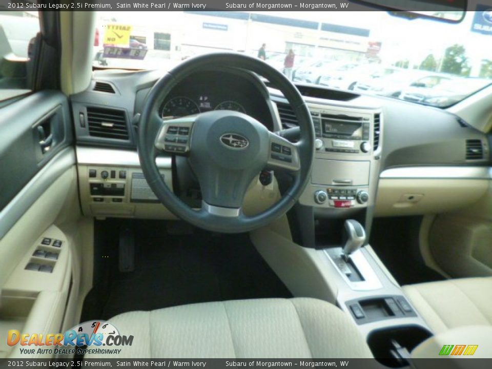 2012 Subaru Legacy 2.5i Premium Satin White Pearl / Warm Ivory Photo #6