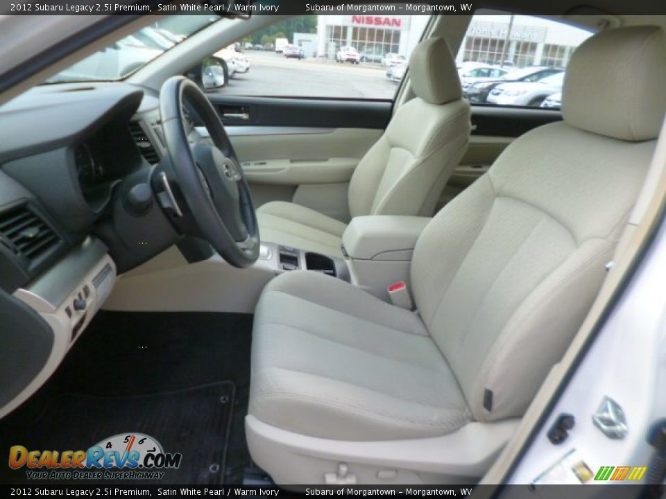 2012 Subaru Legacy 2.5i Premium Satin White Pearl / Warm Ivory Photo #7