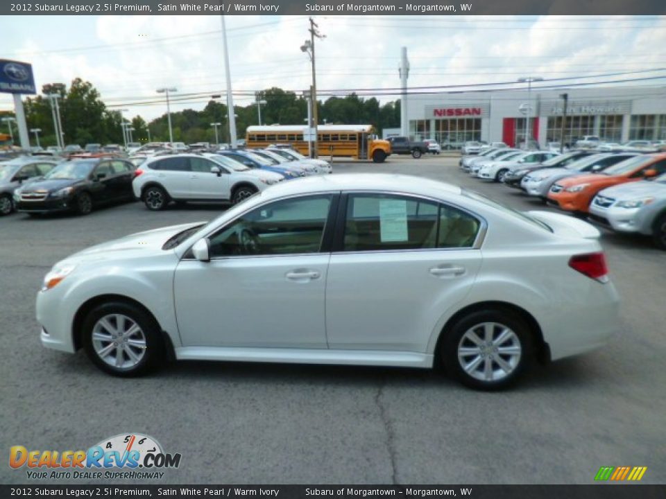 2012 Subaru Legacy 2.5i Premium Satin White Pearl / Warm Ivory Photo #8