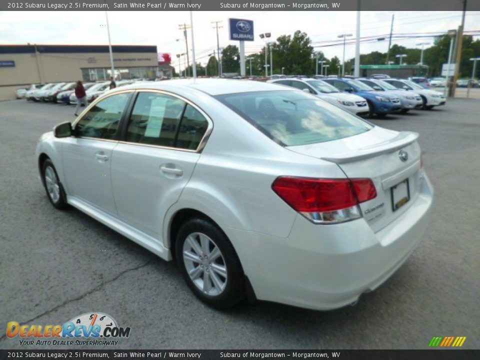 2012 Subaru Legacy 2.5i Premium Satin White Pearl / Warm Ivory Photo #9