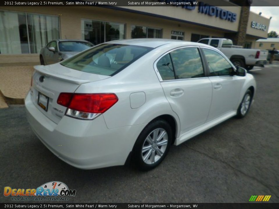 2012 Subaru Legacy 2.5i Premium Satin White Pearl / Warm Ivory Photo #11