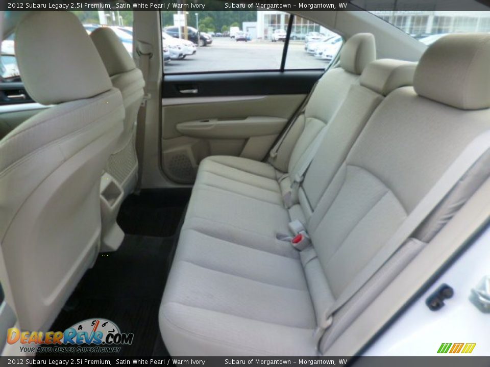 2012 Subaru Legacy 2.5i Premium Satin White Pearl / Warm Ivory Photo #14