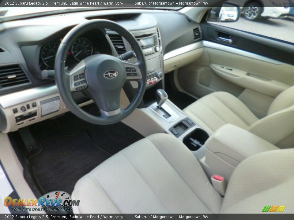 2012 Subaru Legacy 2.5i Premium Satin White Pearl / Warm Ivory Photo #15