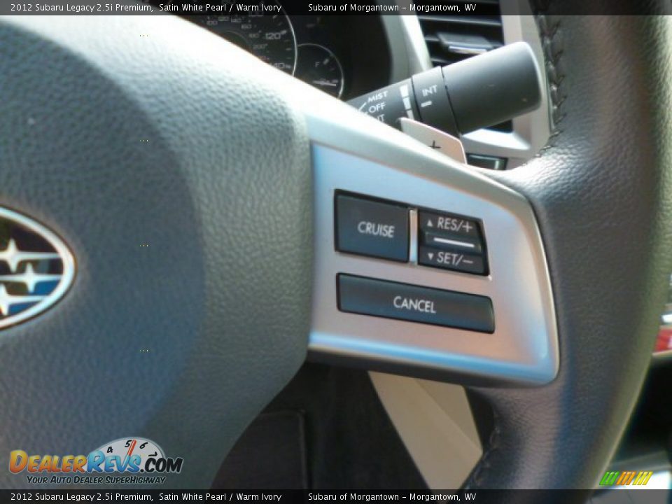 2012 Subaru Legacy 2.5i Premium Satin White Pearl / Warm Ivory Photo #18