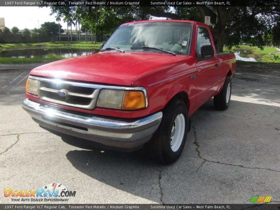 1997 Ford Ranger XLT Regular Cab Toreador Red Metallic / Medium Graphite Photo #1
