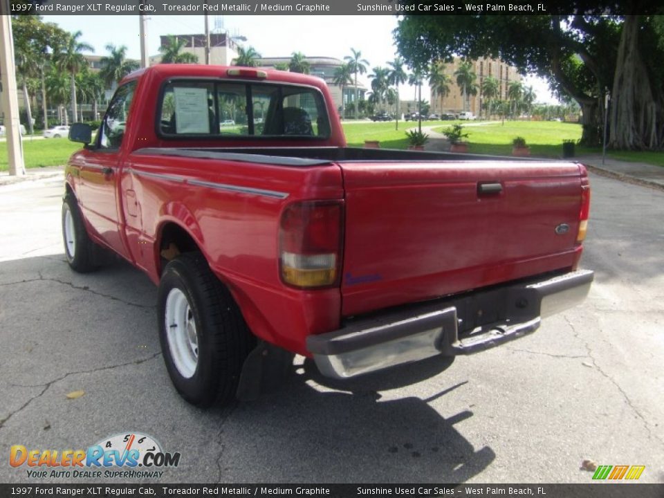 1997 Ford Ranger XLT Regular Cab Toreador Red Metallic / Medium Graphite Photo #3