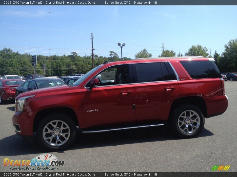 2015 GMC Yukon SLT 4WD Crystal Red Tintcoat / Cocoa/Dune Photo #3