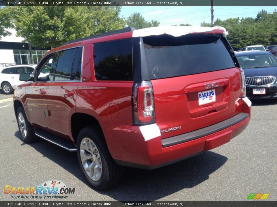 2015 GMC Yukon SLT 4WD Crystal Red Tintcoat / Cocoa/Dune Photo #4