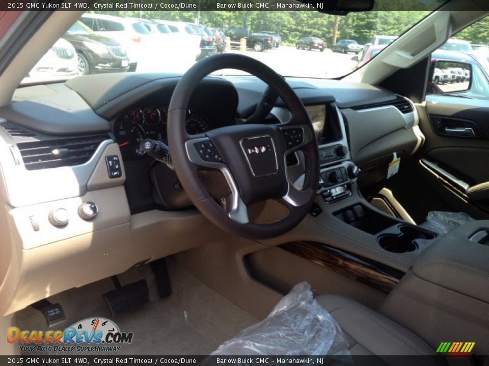 2015 GMC Yukon SLT 4WD Crystal Red Tintcoat / Cocoa/Dune Photo #7