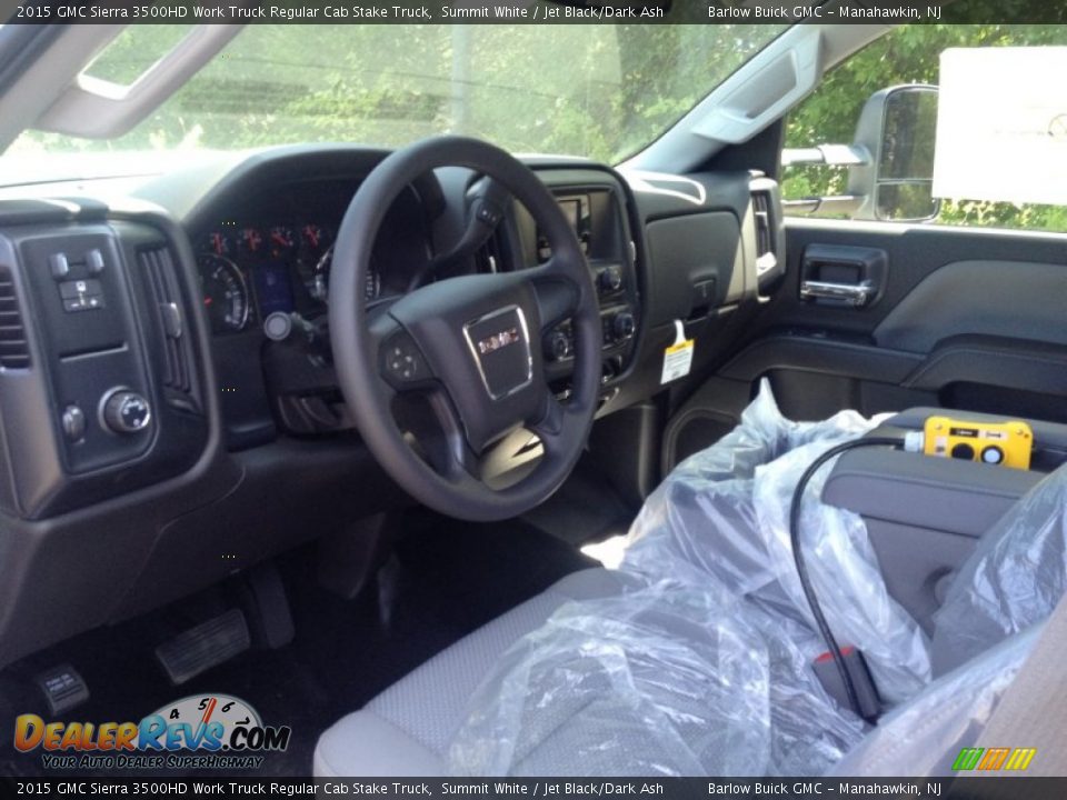 2015 GMC Sierra 3500HD Work Truck Regular Cab Stake Truck Summit White / Jet Black/Dark Ash Photo #7