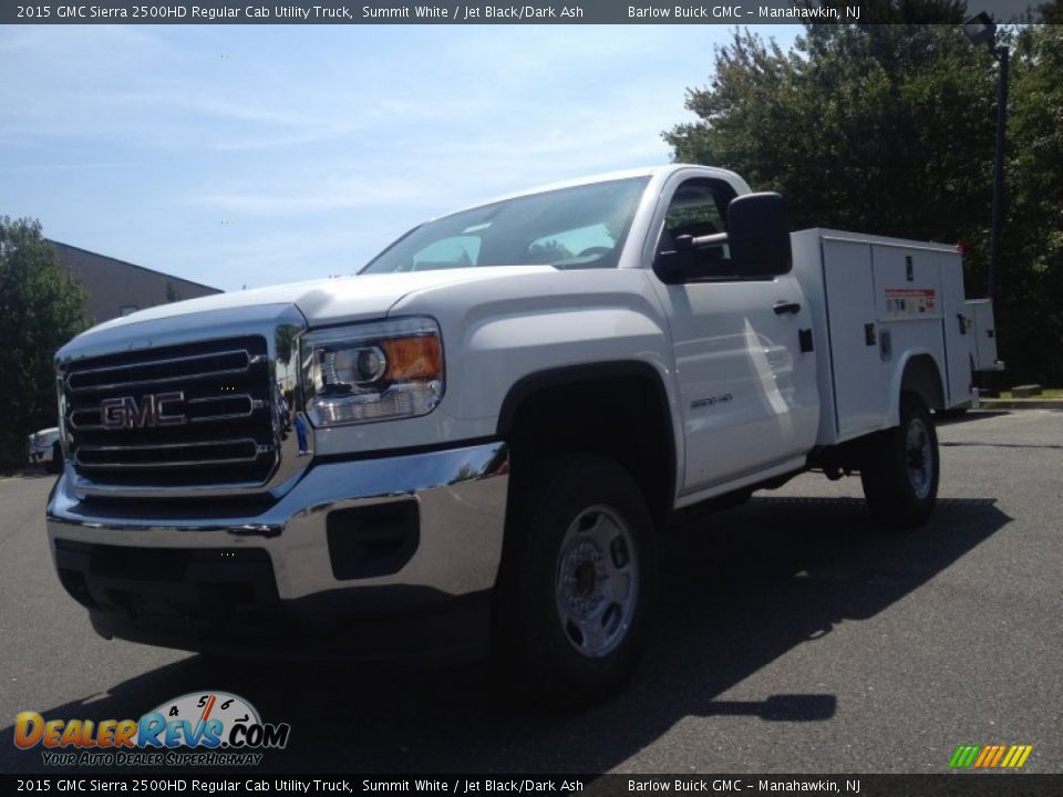 2015 GMC Sierra 2500HD Regular Cab Utility Truck Summit White / Jet Black/Dark Ash Photo #1