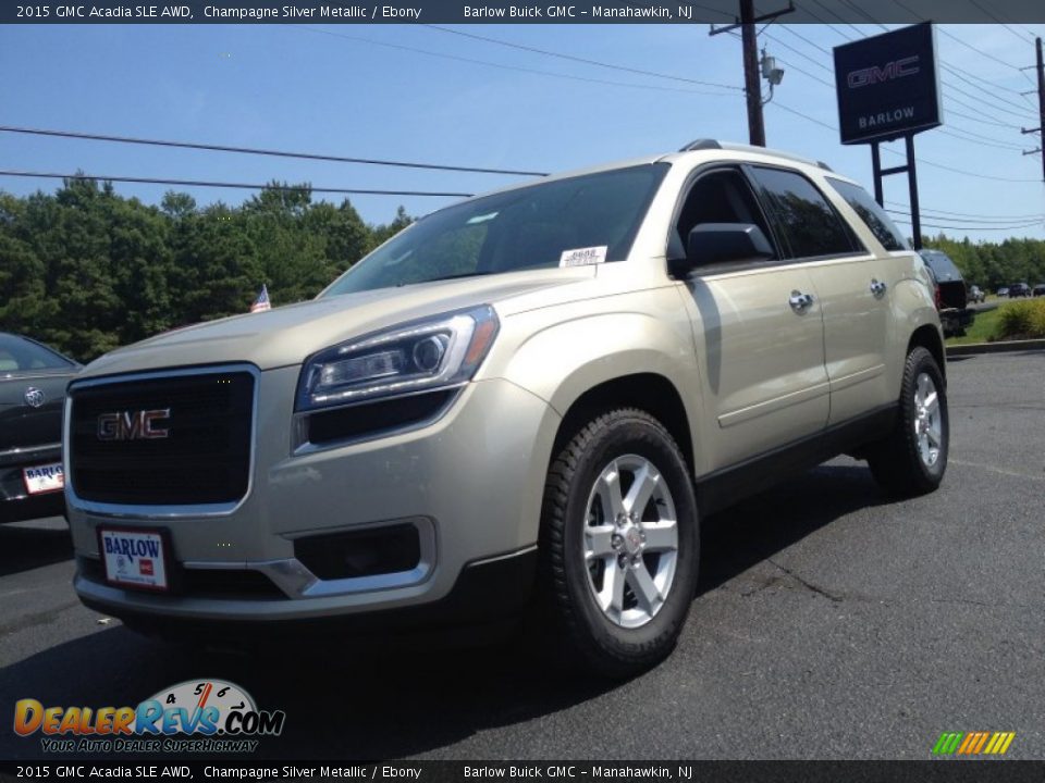 2015 GMC Acadia SLE AWD Champagne Silver Metallic / Ebony Photo #1